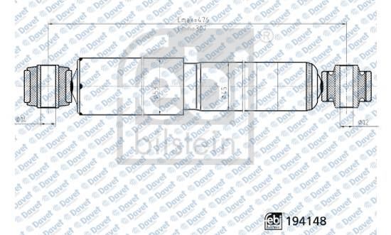 FEBI 1002449 Arka Amortisor Gazli Caddy Iii 1.4 1.6 1.9 Tdi 2.0 Sdi 04>10